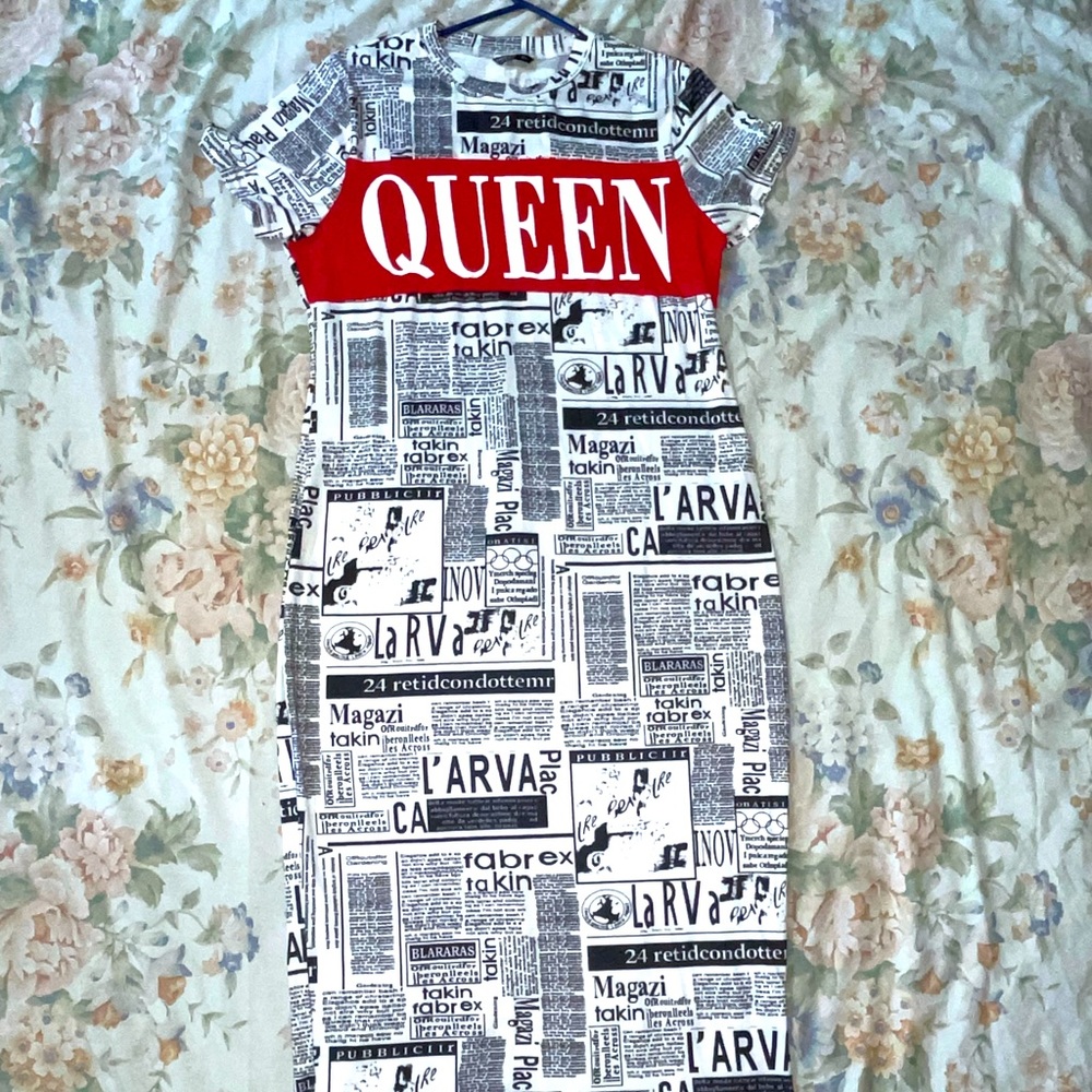 SHEIN Curve 2X Body-con QUEEN dress